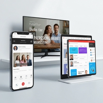 Diverse marketing channels converging into a unified strategy