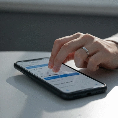 Hand adjusting privacy settings on a smartphone, representing ethical digital marketing
